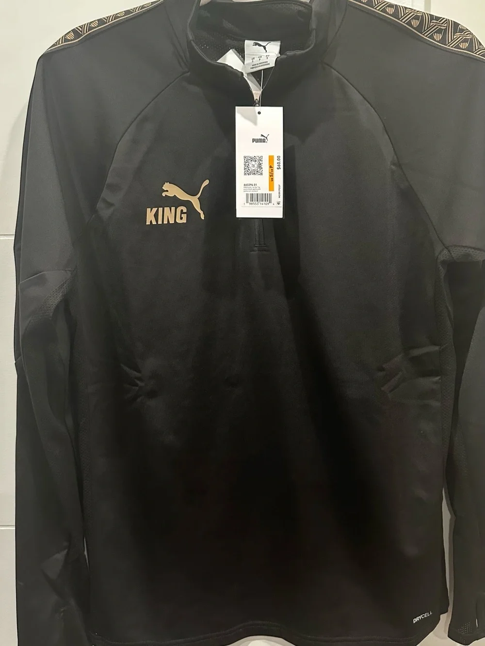 Puma King Black Jacket with Gold Accents